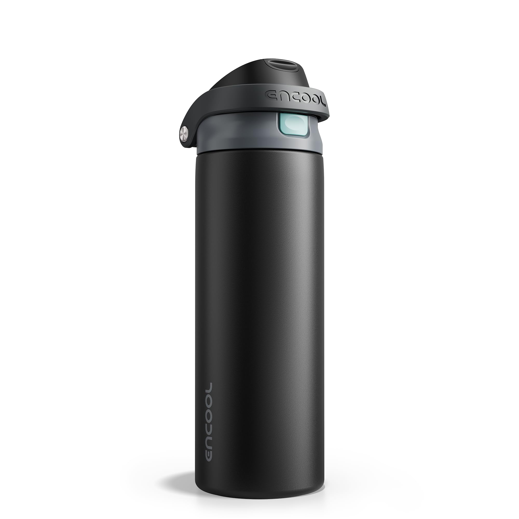 ENCOOL leakproof lid bottle in charcoal keeps liquids secure during travel