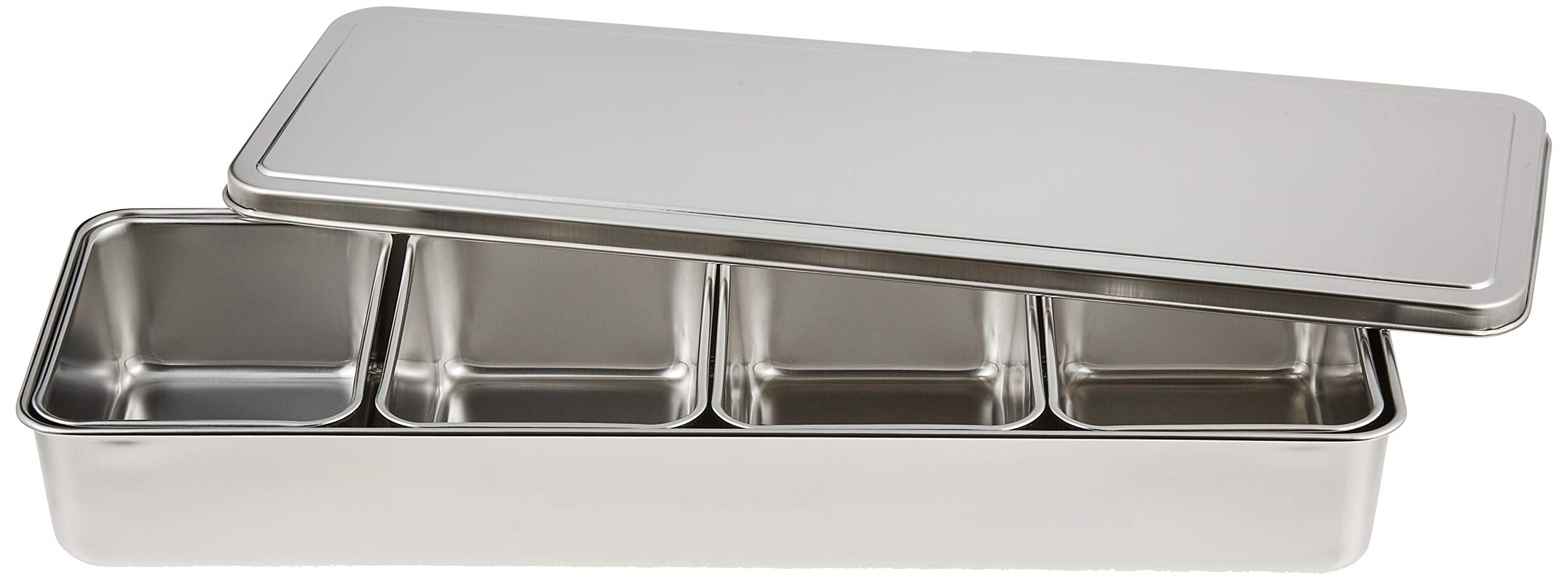 Endo Shoji AYK11004 seasoning container in stainless steel for durable hygienic storage.