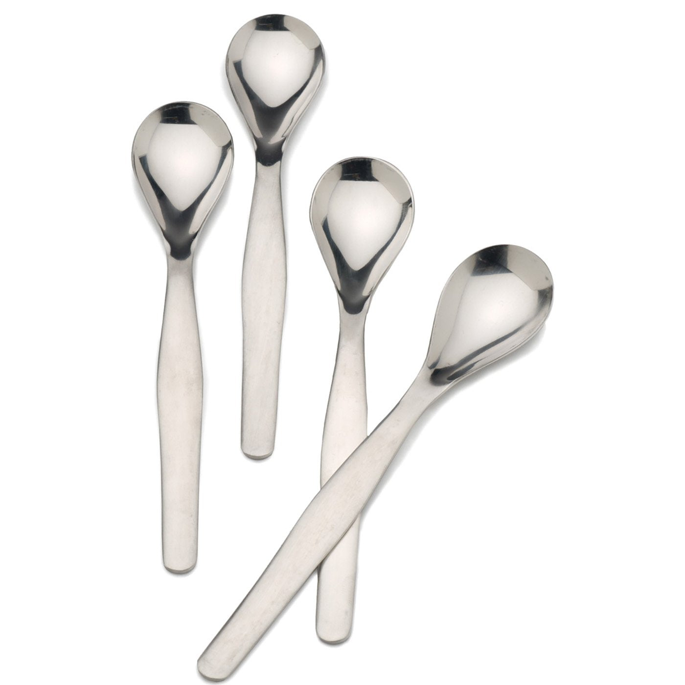 Endurance egg spoons in 18/10 stainless steel for easy soft-boiled egg serving.