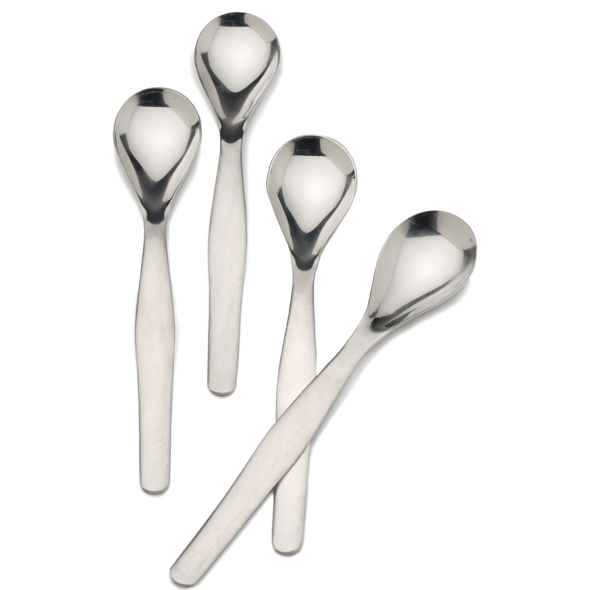 Endurance egg spoons in 18/10 stainless steel for easy soft-boiled egg serving.