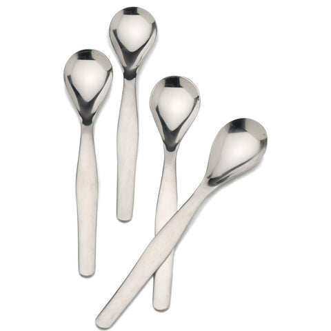 Endurance egg spoons in 18/10 stainless steel for easy soft-boiled egg serving.
