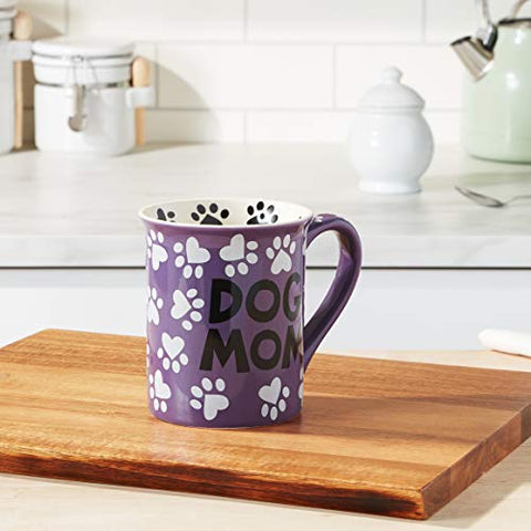 Enesco vibrant multicolor finish highlights dog mom pride during coffee