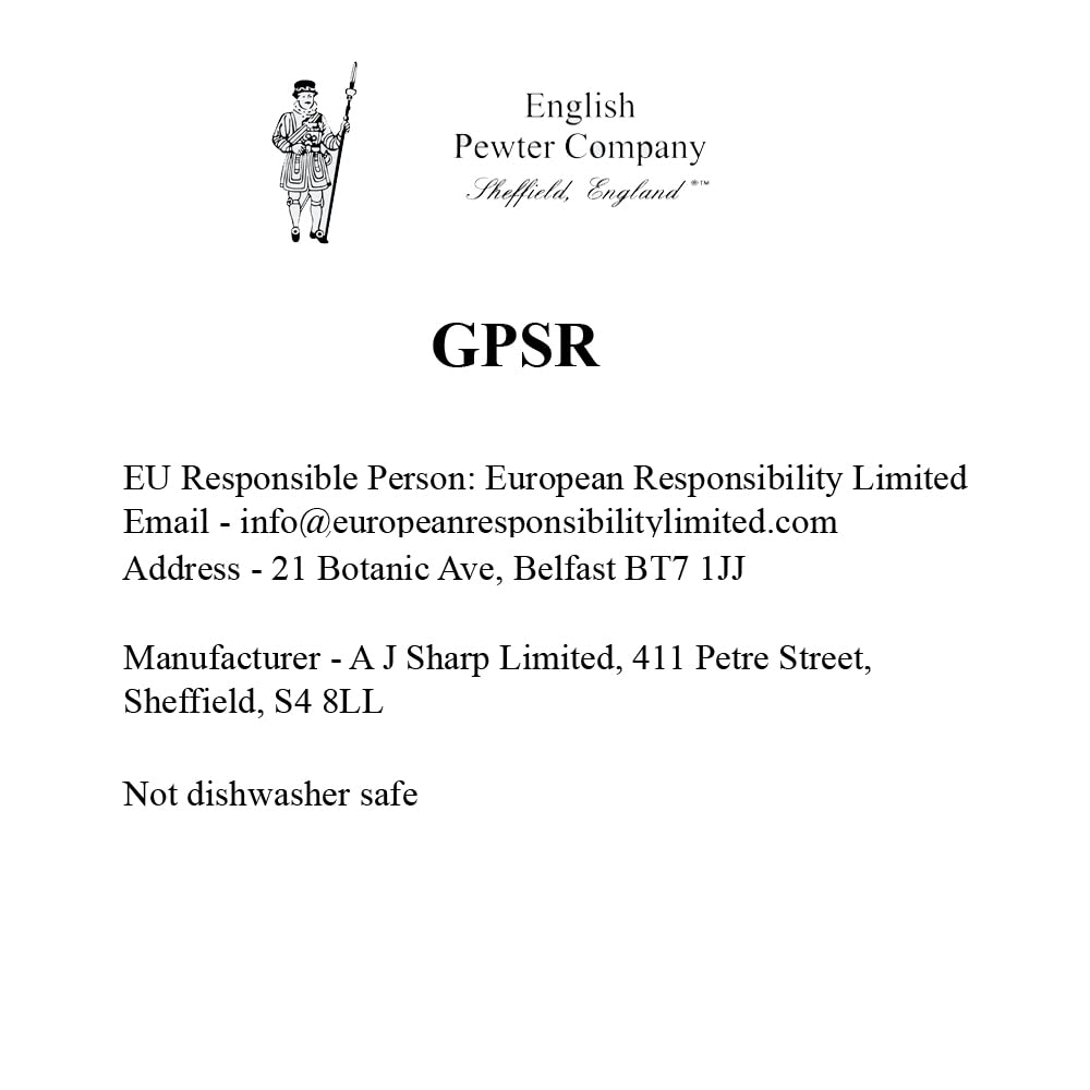 English Pewter Company monogram J display emphasizes personalization option.