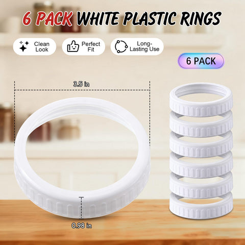 Enhon rust-proof plastic canning rings offer reusable storage solutions.