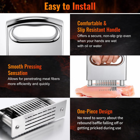 Enhon stainless steel blades stay sharp for repeated use.