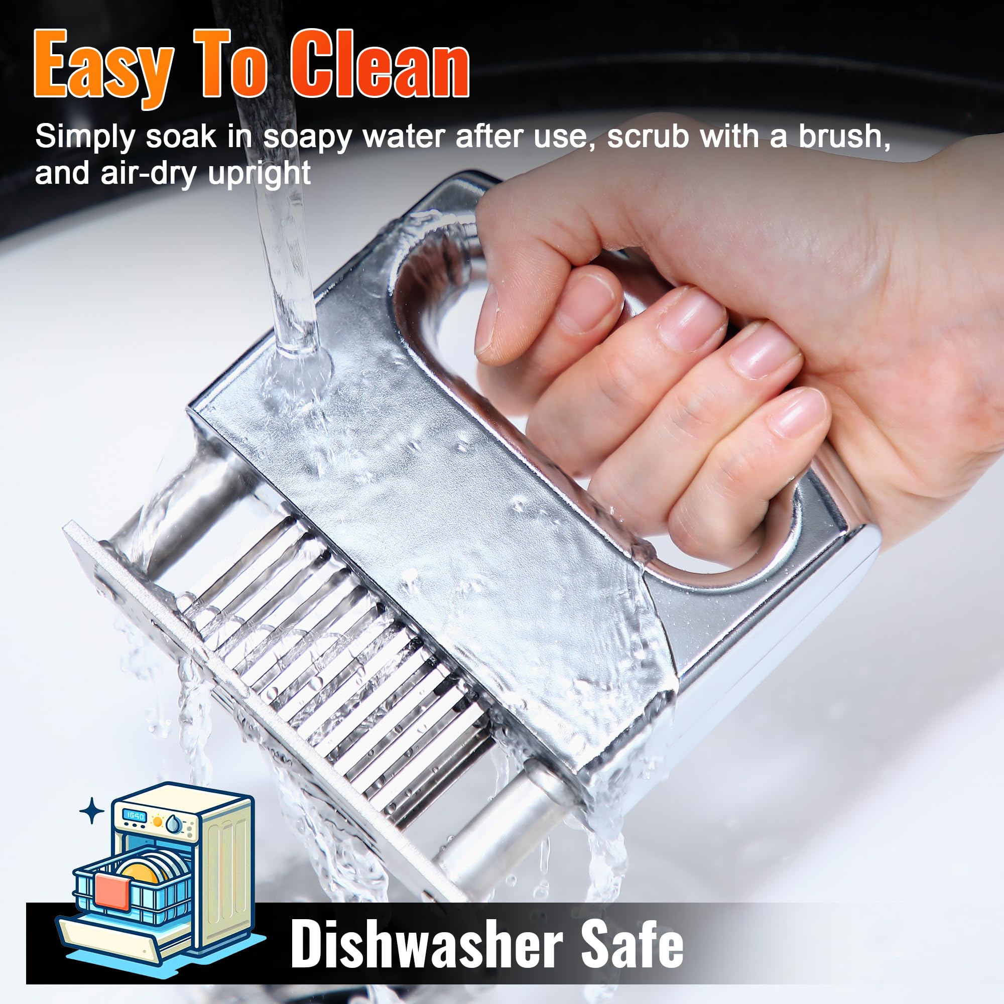 Enhon tenderizer shown in use on food preparation.