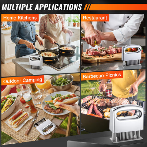 Enhon tenderizer aids marinade penetration for flavorful results.