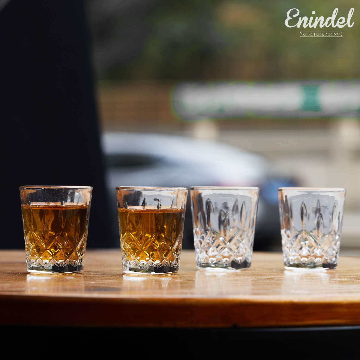 Enindel bar-hotel-ready six-piece set suits homes, venues, and nightlife.