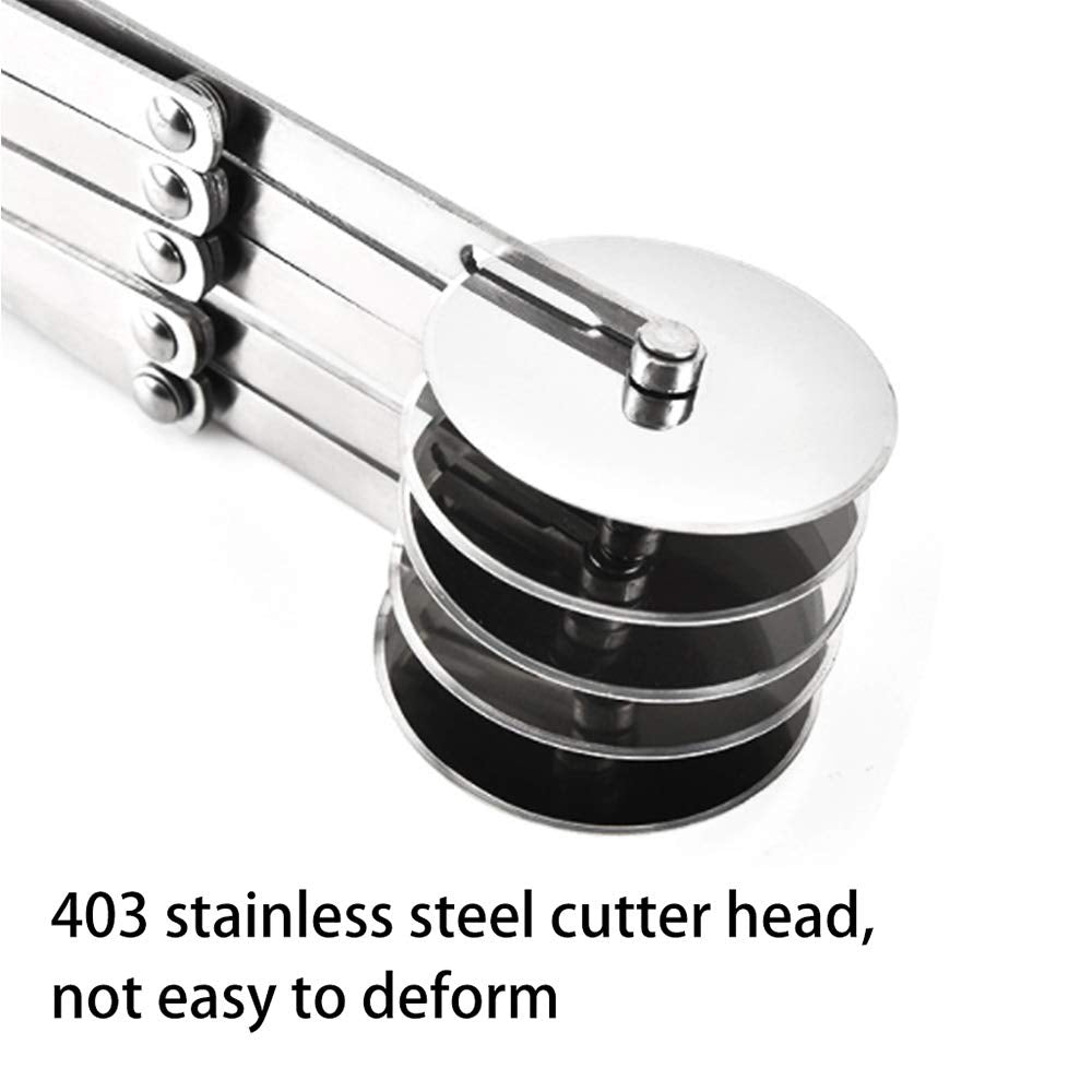 ENINFUT 5-Wheel Pastry Cutter stainless steel body resists rust for long-term kitchen use.
