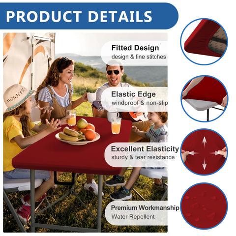 Enjoyidea six-pack tablecloth set ready for casual dining and quick setup