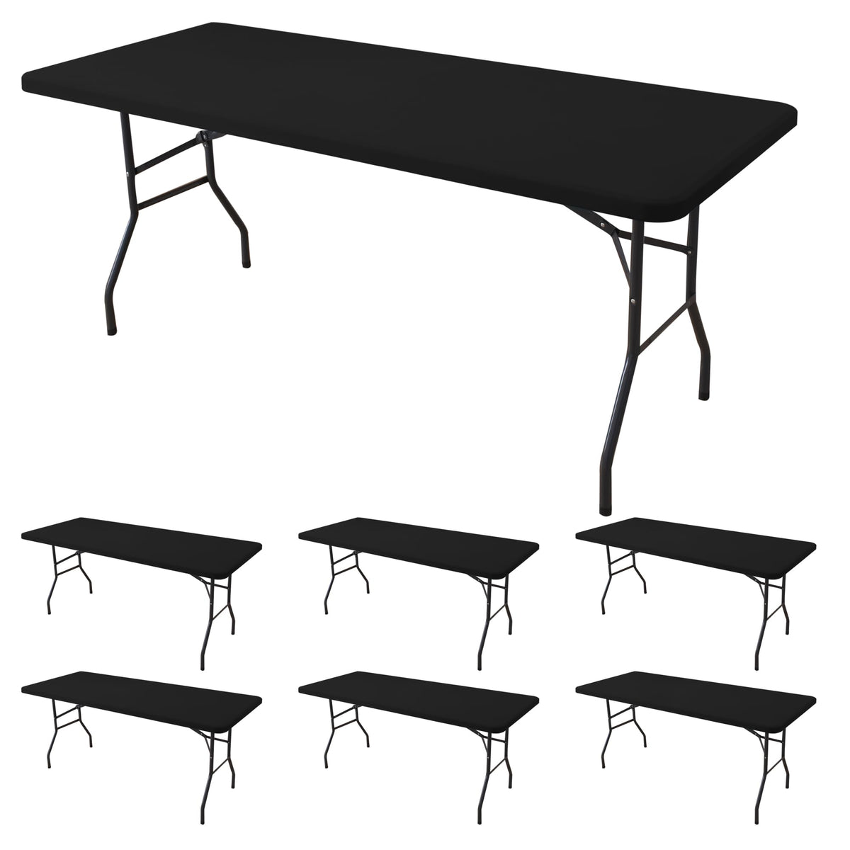 Enjoyidea 8ft fitted tablecloth for snug outdoor or banquet setups.