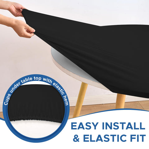 Enjoyidea round table cover ideal for weddings, banquets, and casual dining.