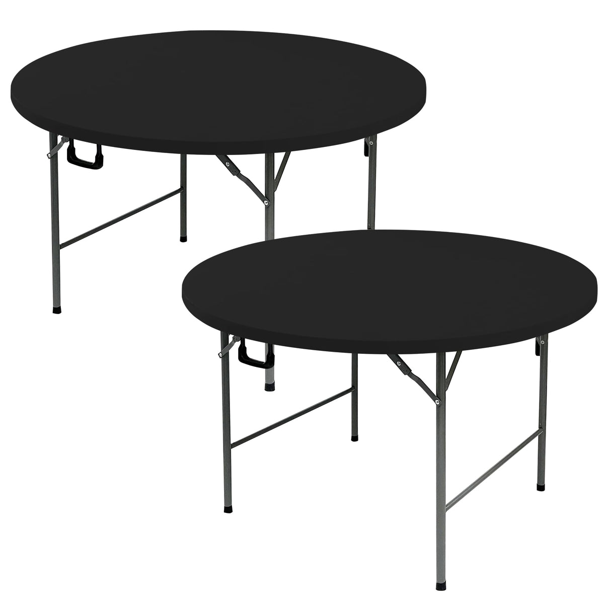 Enjoyidea fitted round table cover 60-inch two-pack delivers a snug, clean look.