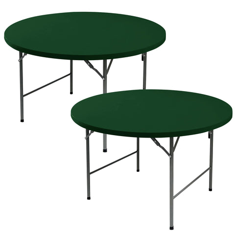 Enjoyidea fitted round table cover hunter green 60-inch for stable event setup