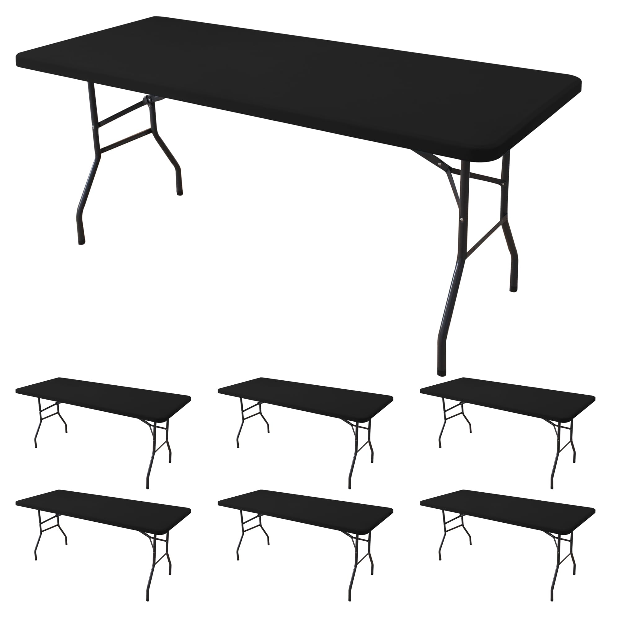 Enjoyidea fitted tablecloth on a 6 ft table for a neat, secure fit.