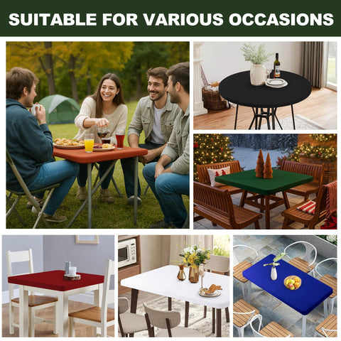 Enjoyidea outdoor-friendly round table cover for picnics and patio dining