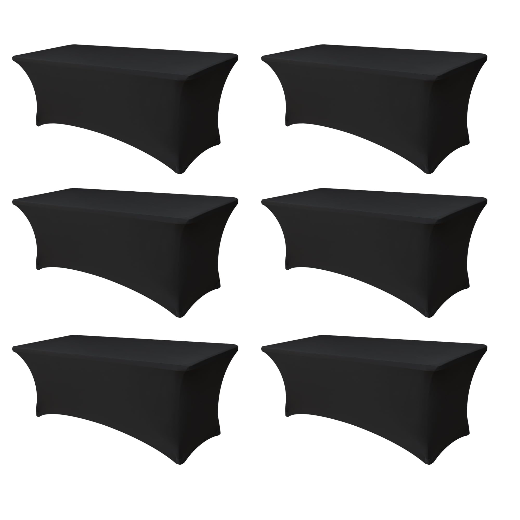 Enjoyidea spandex table cover for 6ft rectangle tables provides a snug, wrinkle-free fit.