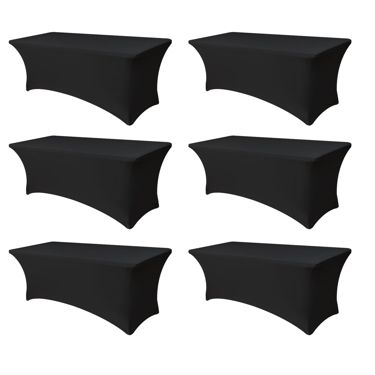 Enjoyidea spandex table cover for 6ft rectangle tables provides a snug, wrinkle-free fit.