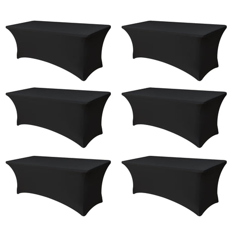 Enjoyidea spandex table cover for 6ft rectangle tables provides a snug, wrinkle-free fit.