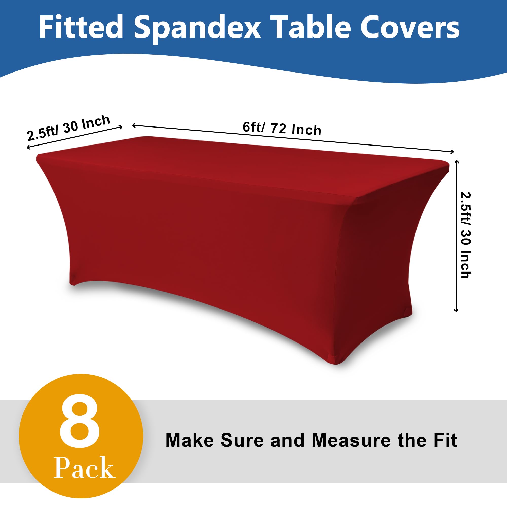 Enjoyidea spandex table cover simplifies setup for quick, professional-looking displays.