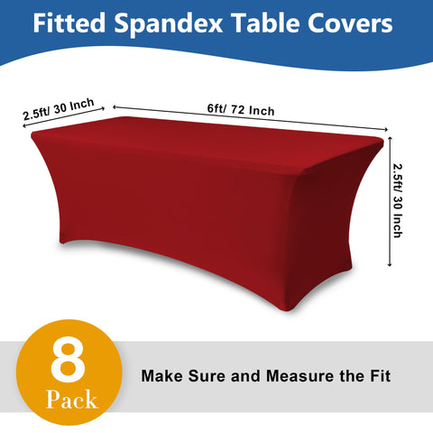 Enjoyidea spandex table cover simplifies setup for quick, professional-looking displays.
