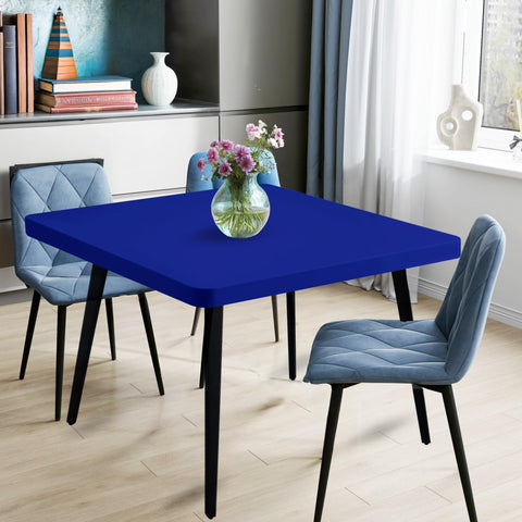 Enjoyidea square fitted tablecloth royal blue outdoor picnic setup