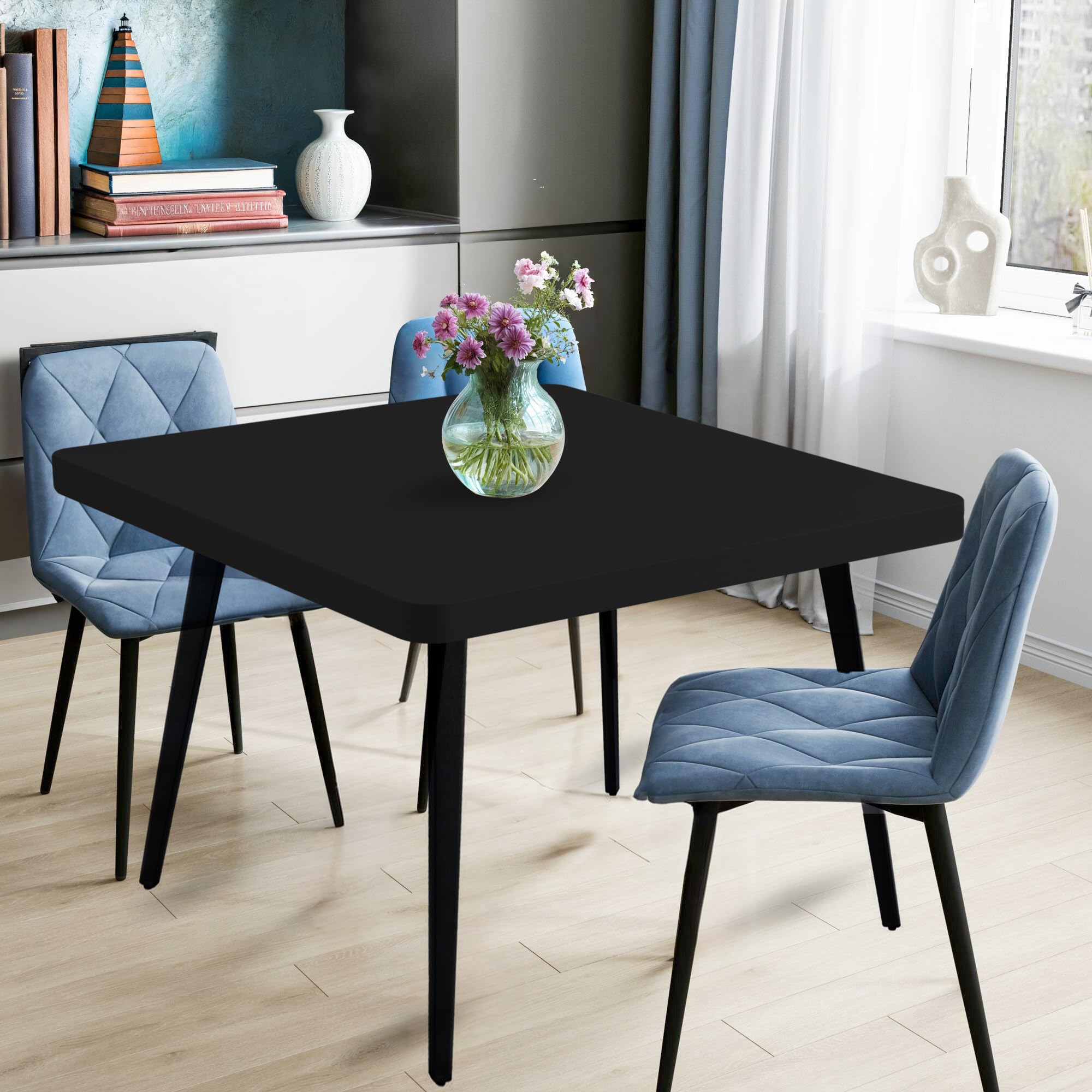 Enjoyidea stain resistant fabric tablecloth maintaining neat look