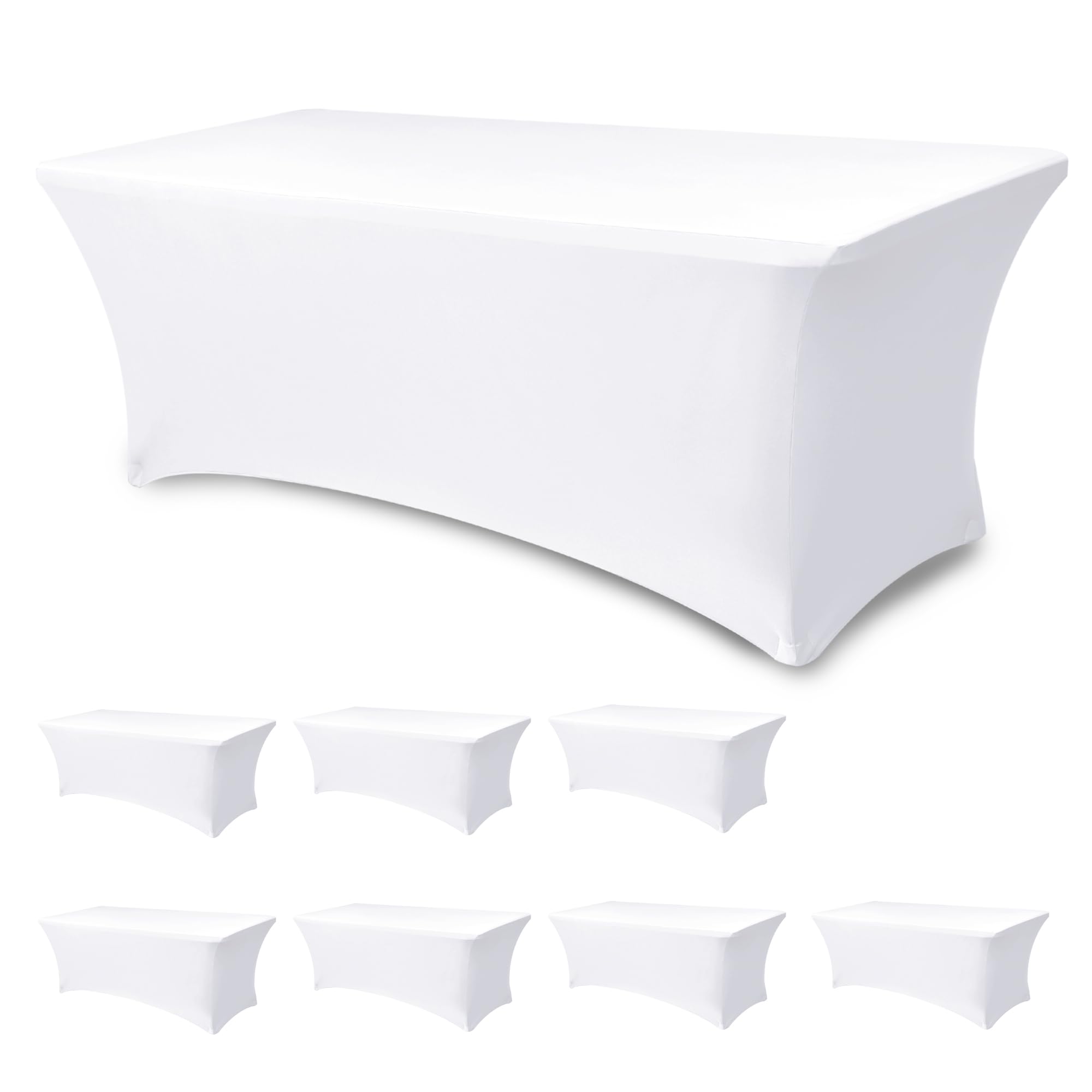 Enjoyidea table cover 6ft rectangle in white keeps tables looking clean and professional