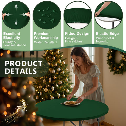 Enjoyidea two-pack hunter green covers simplify event setup