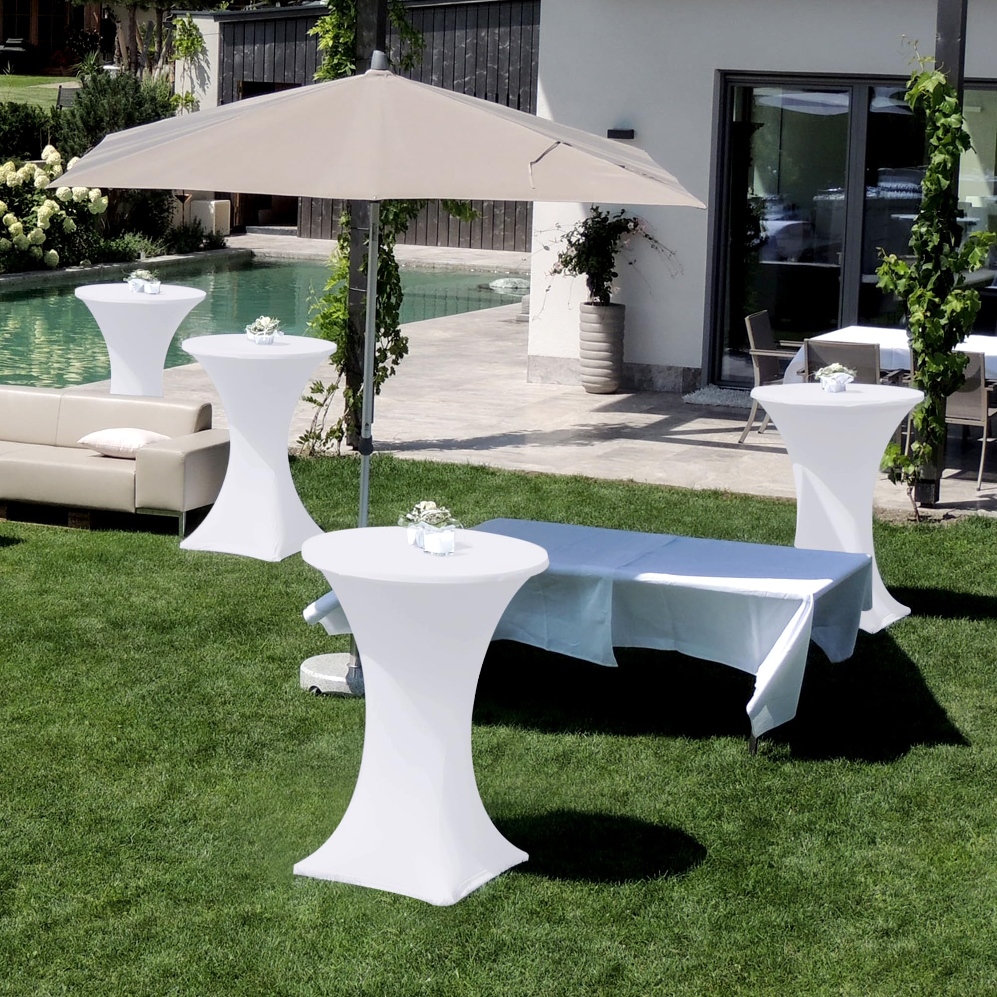 Enjoyidea wrinkle-free and stain-resistant tablecloth maintaining a professional look