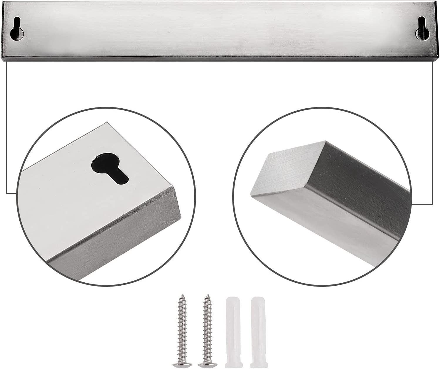 Enkrio wall-mount magnetic knife holder with SUS304 build for kitchen organization