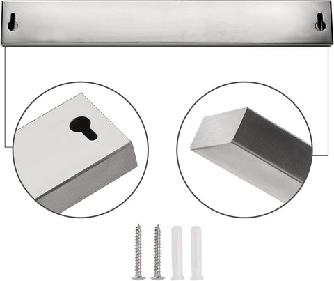 Enkrio wall-mount magnetic knife holder with SUS304 build for kitchen organization