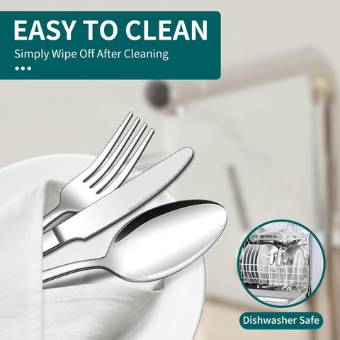 ENLOY 18/0 stainless steel construction ensures rust resistance and durability.