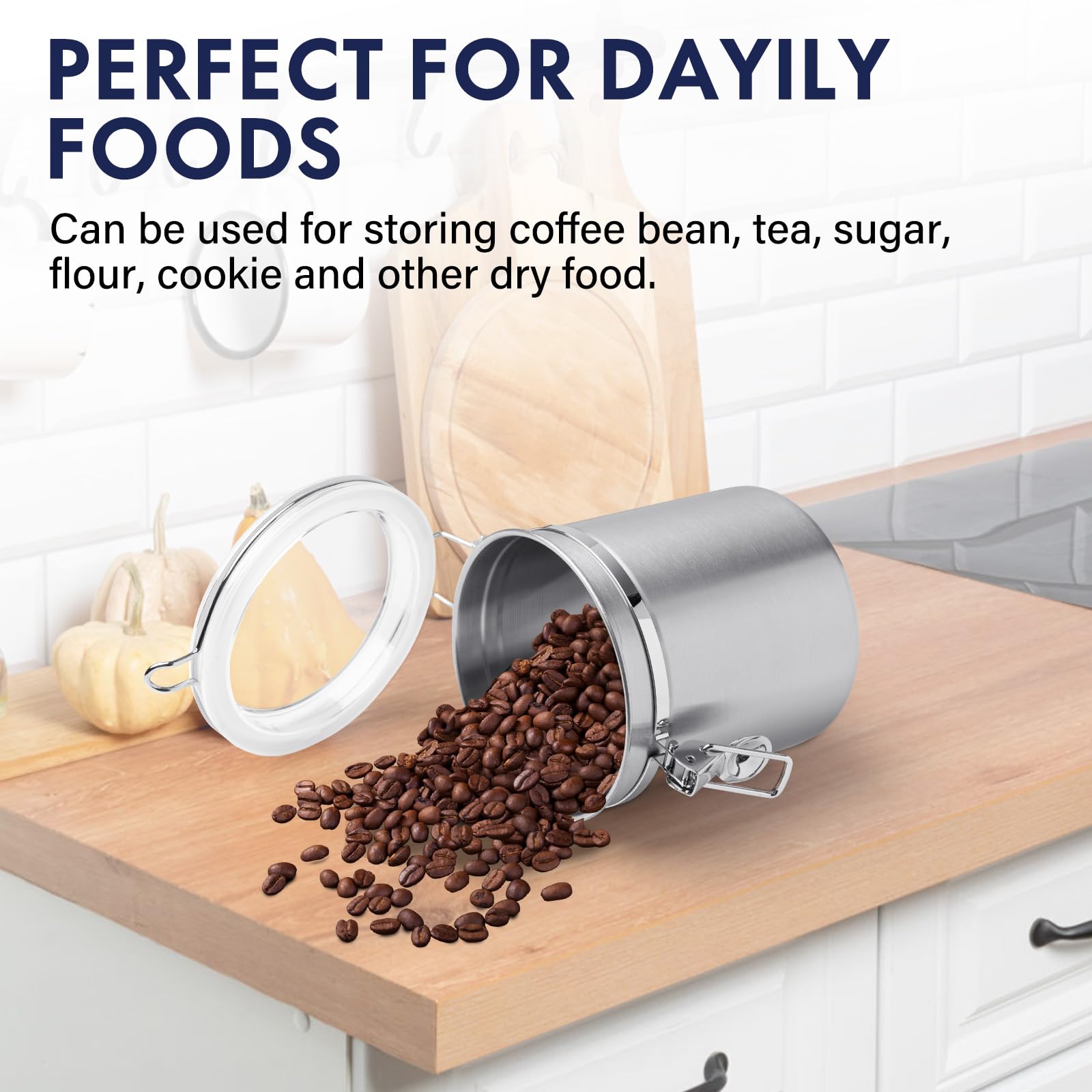 ENLOY cookie canister with clear lid enables quick cookie storage and access