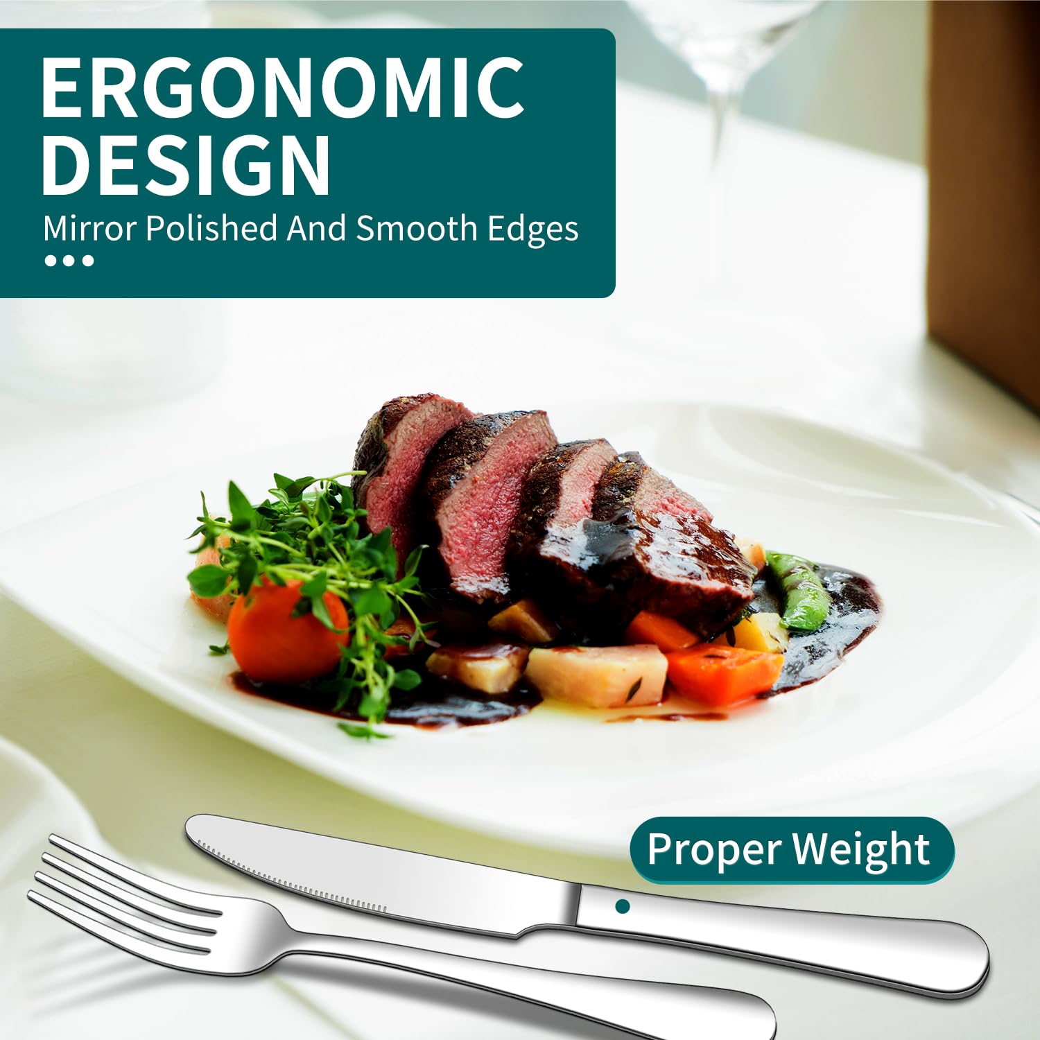 ENLOY flatware is dishwasher safe for quick cleanup after meals.