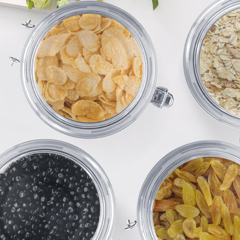 ENLOY flour canister with clear lid makes measuring and refilling simple