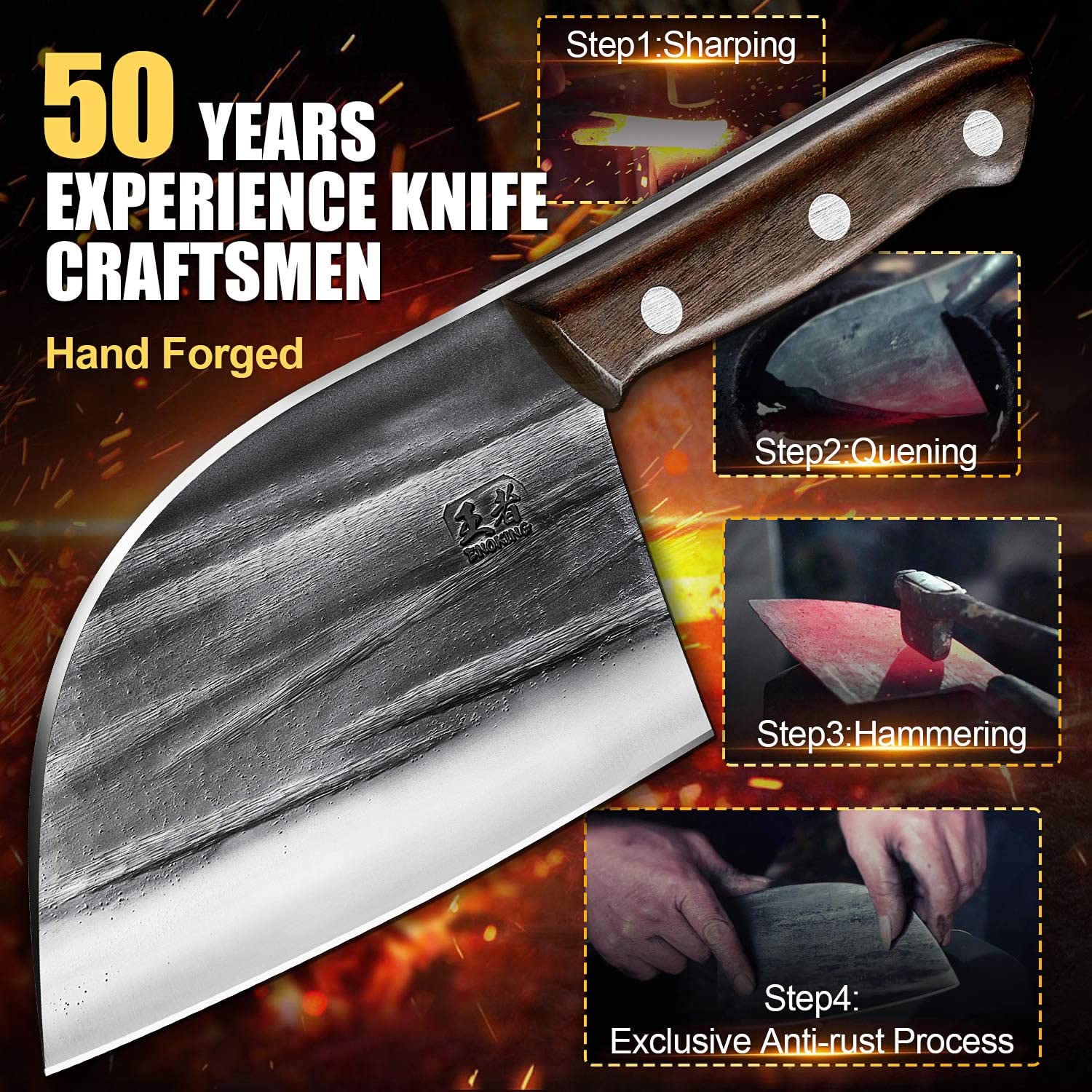 ENOKING protective leather sheath included for safe storage and travel