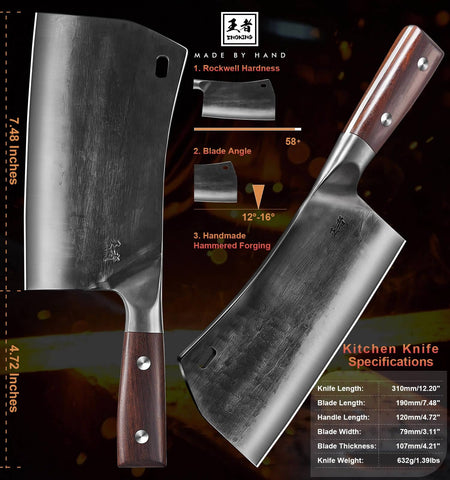 ENOKING cleaver chopping vegetables shows versatile daily kitchen tasks.