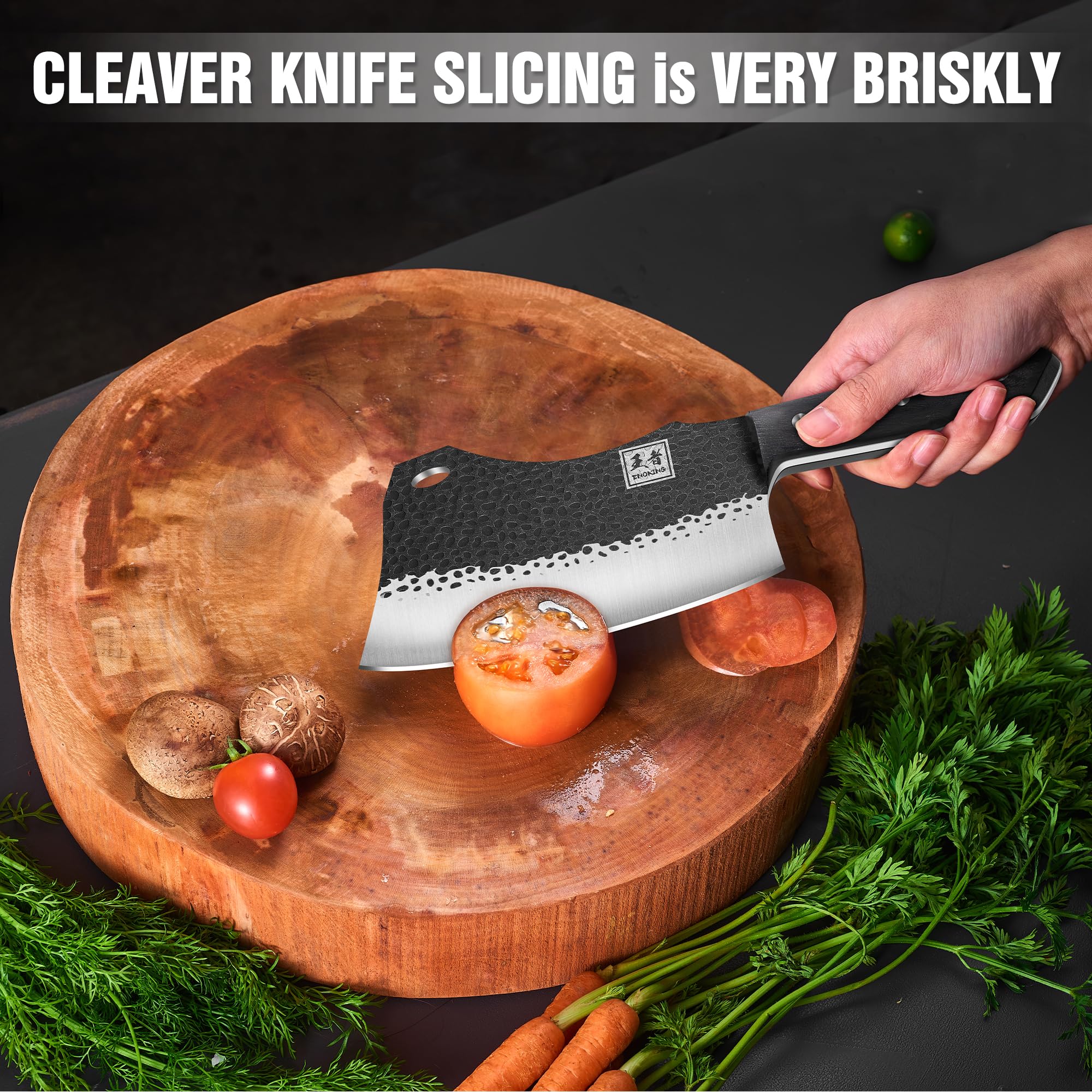 ENOKING high-carbon stainless blade promises durability and lasting sharpness