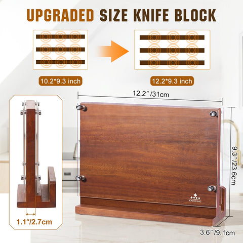 ENOKING natural acacia wood finish resists wear and looks stylish.