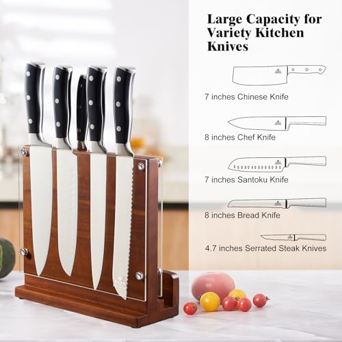 Removable acrylic shield protects fingers when grabbing knives from ENOKING block.