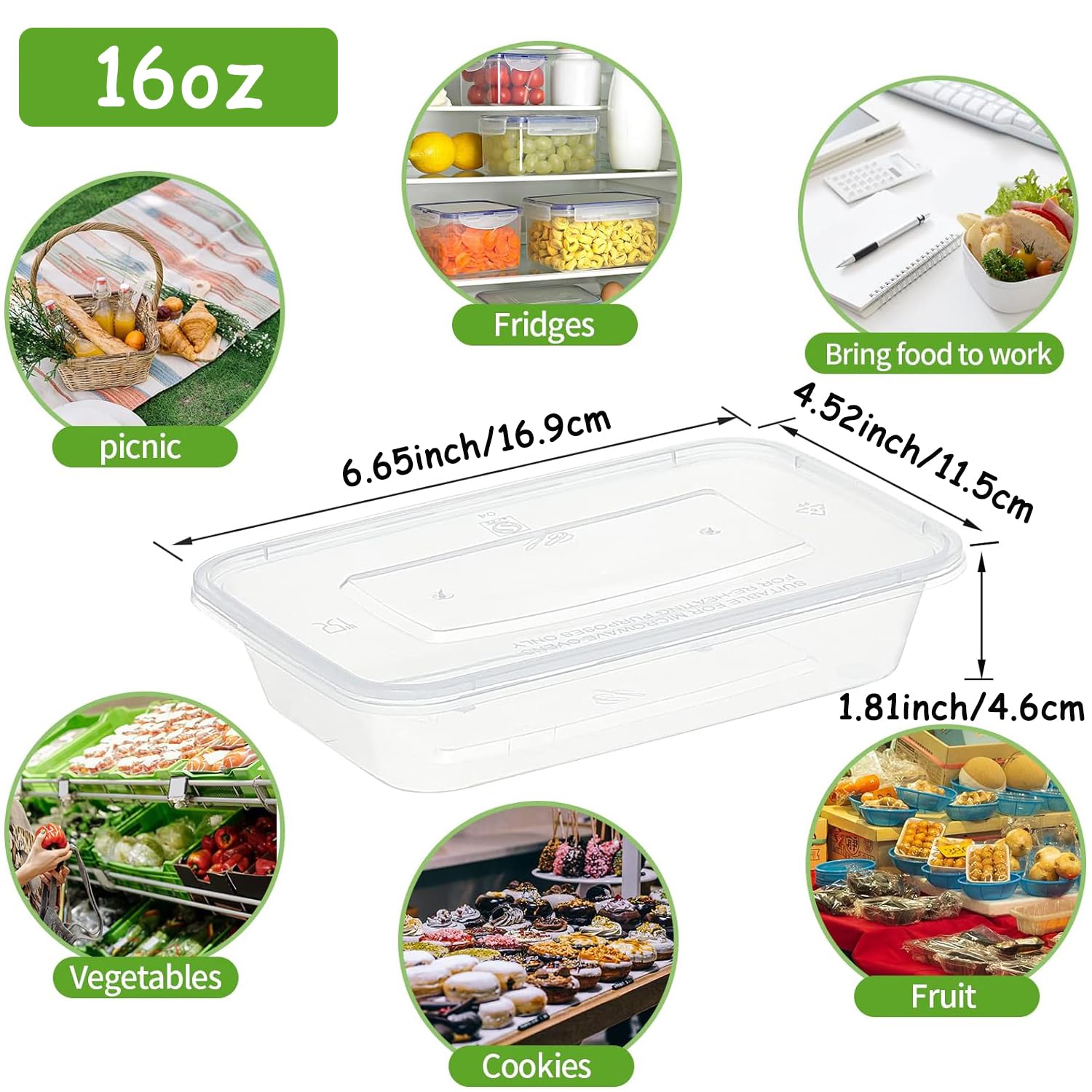 Close-up of Ensbelei 16oz container with airtight lid for secure storage.