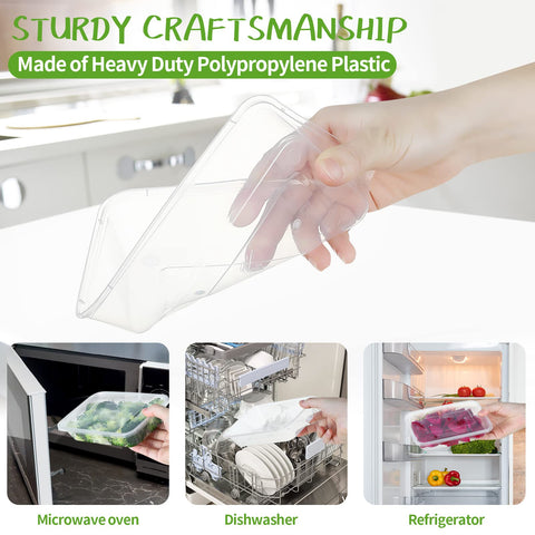 Ensbelei leakproof meal prep containers keep liquids contained during transport.