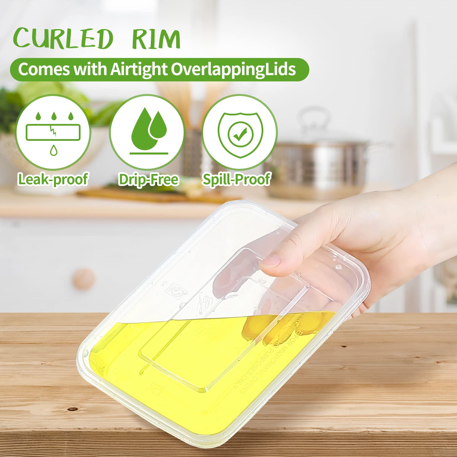 Stackable Ensbelei meal prep containers save space in busy kitchens.