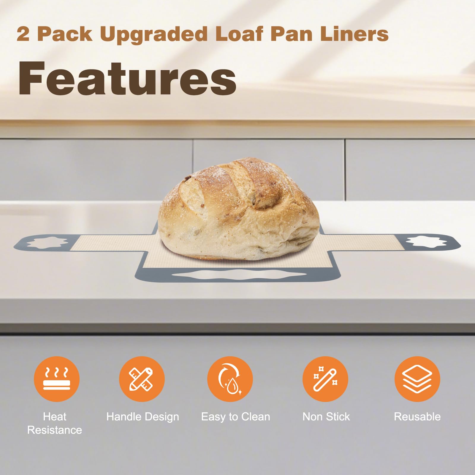 Enskatec loaf liners non-stick surface enables easy release