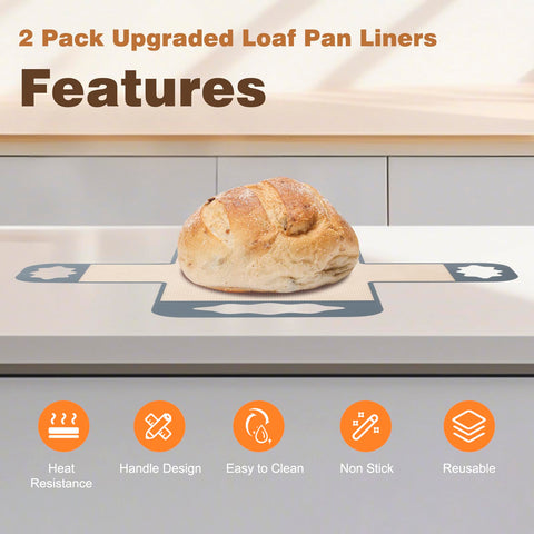 Enskatec loaf liners non-stick surface enables easy release