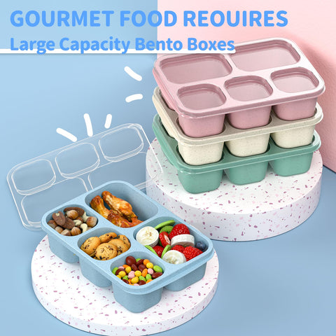 Enstphjoy Bento Box stackable design saves fridge and cabinet space