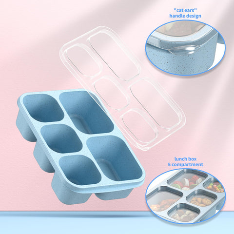 Enstphjoy Bento Box transparent lid shows contents at a glance