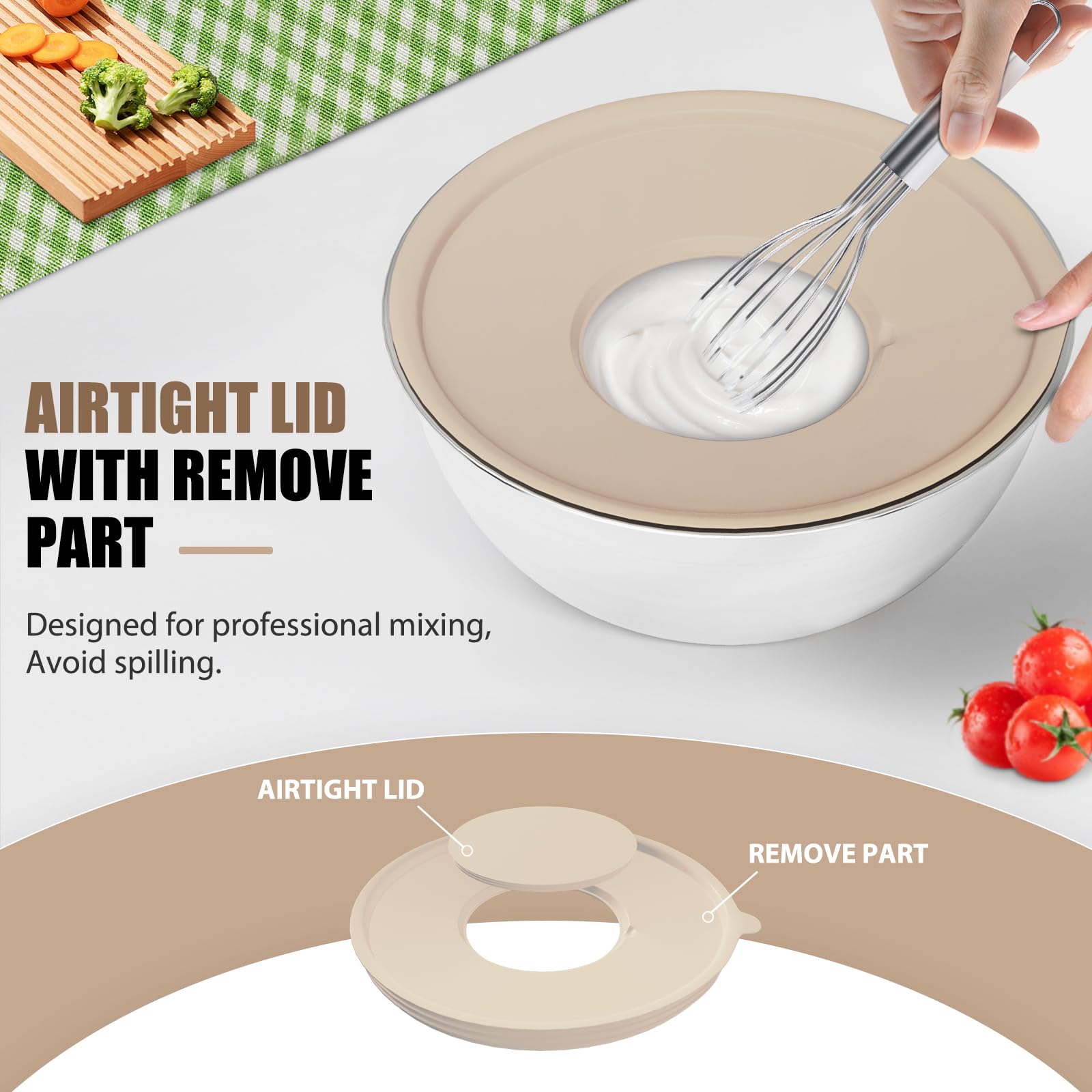 EnvTEK bowls nest neatly to maximize space and organization.
