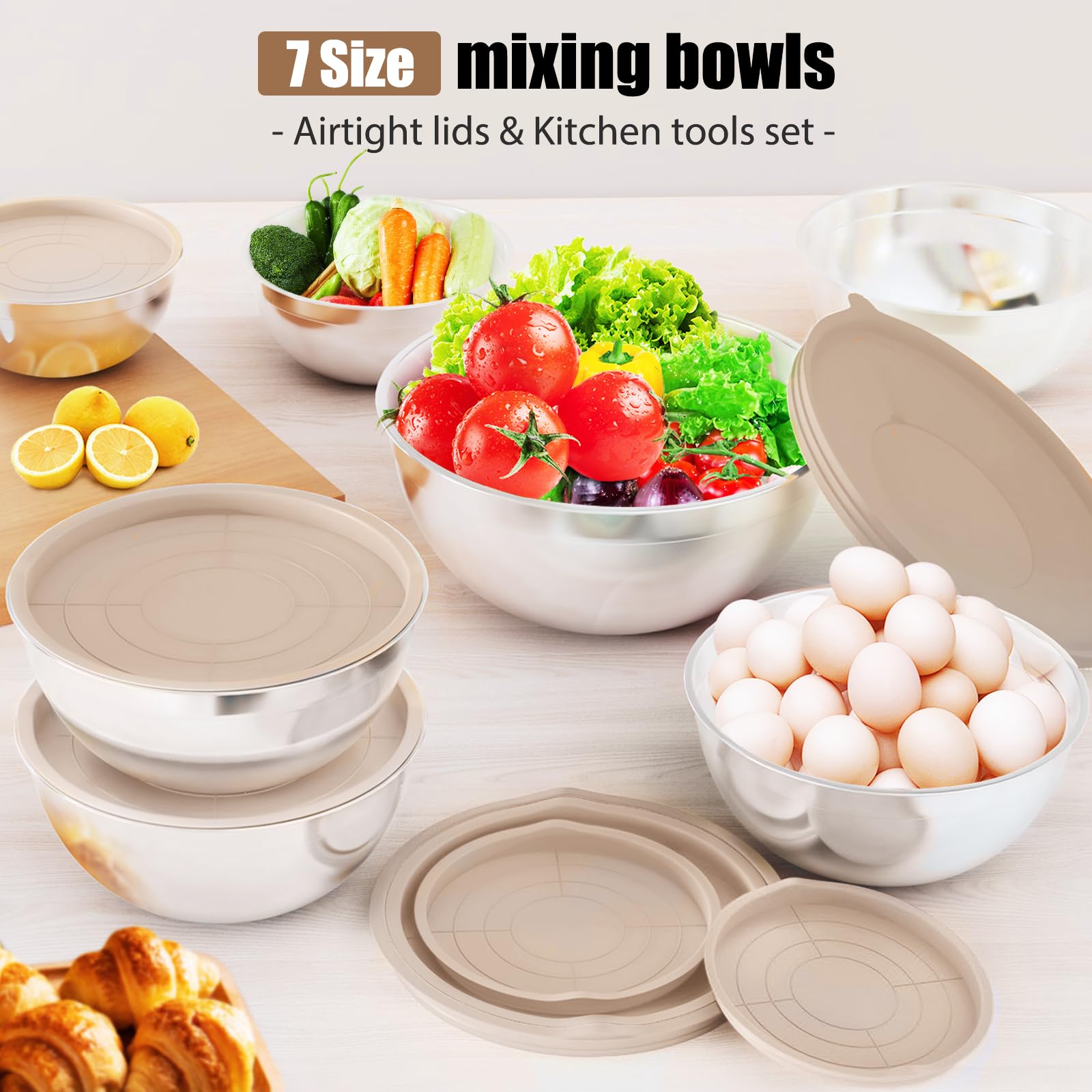 Dishwasher-safe bowls simplify cleanup after cooking and baking.